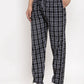 Jainish Men's Black Checked Cotton Track Pants ( JOG 013Black ) - Swadesiicart