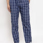Jainish Men's Blue Checked Cotton Track Pants ( JOG 013Blue ) - Swadesiicart