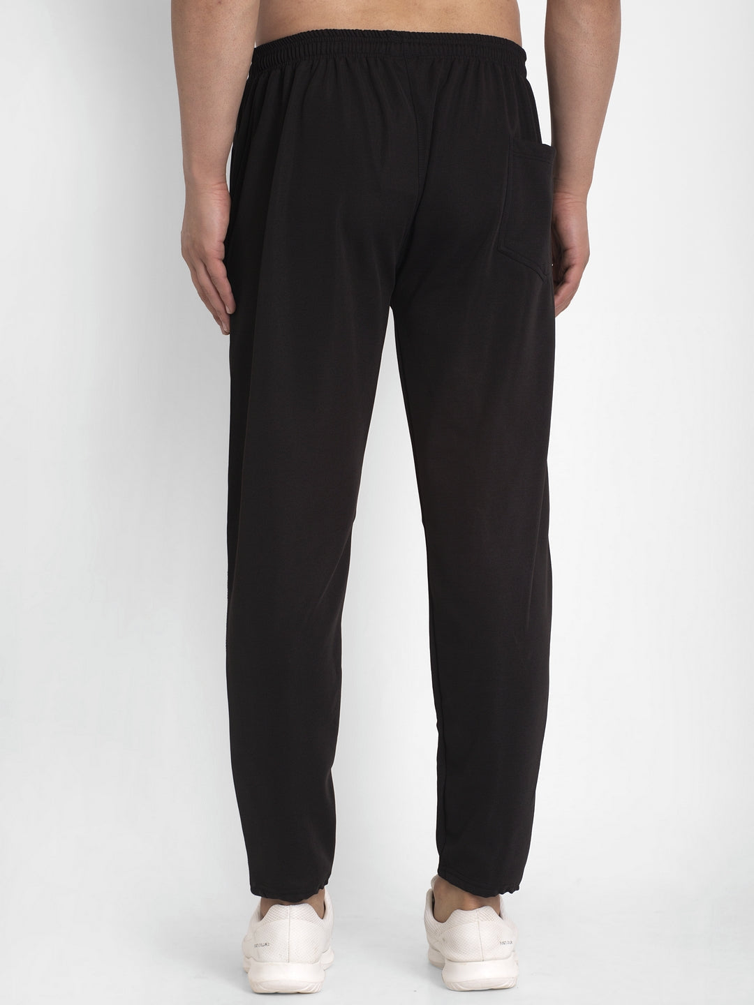 Jainish Men's Black Solid Track Pants ( JOG 014Black ) - Swadesiicart
