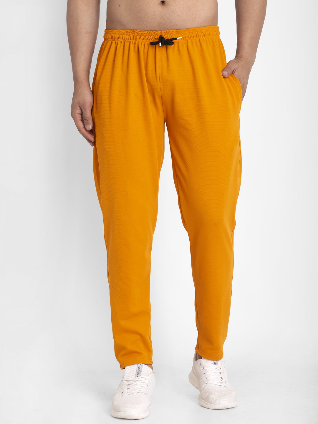 Jainish Men's Mustard Solid Track Pants ( JOG 014Mustard ) - Swadesiicart