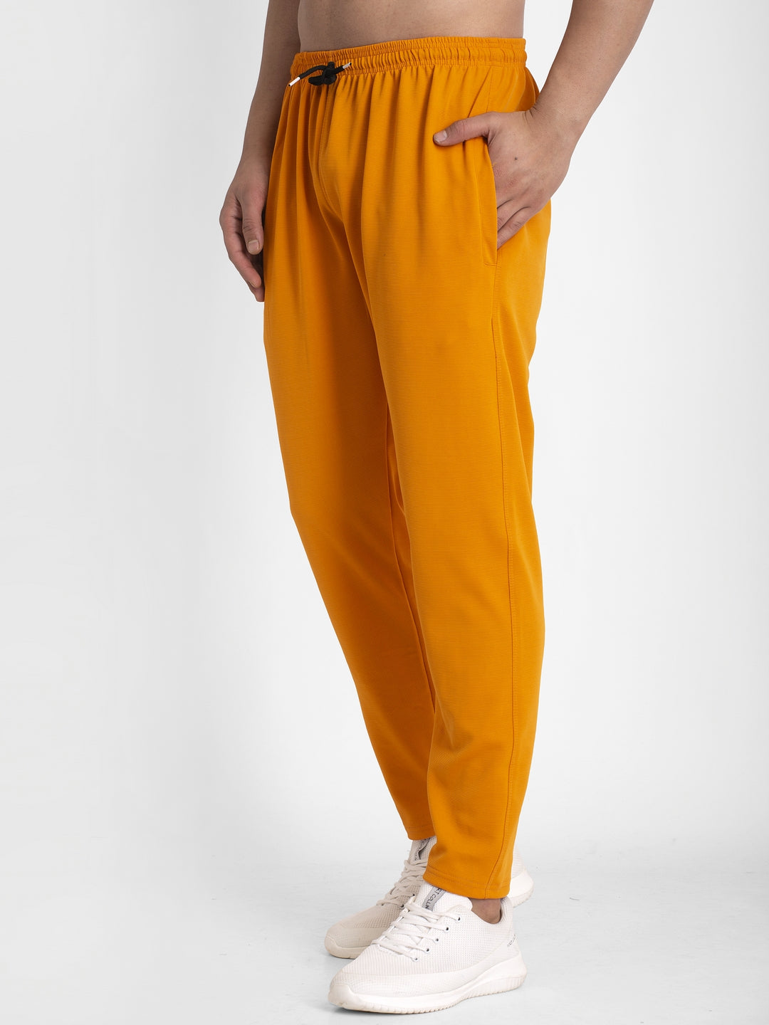 Jainish Men's Mustard Solid Track Pants ( JOG 014Mustard ) - Swadesiicart