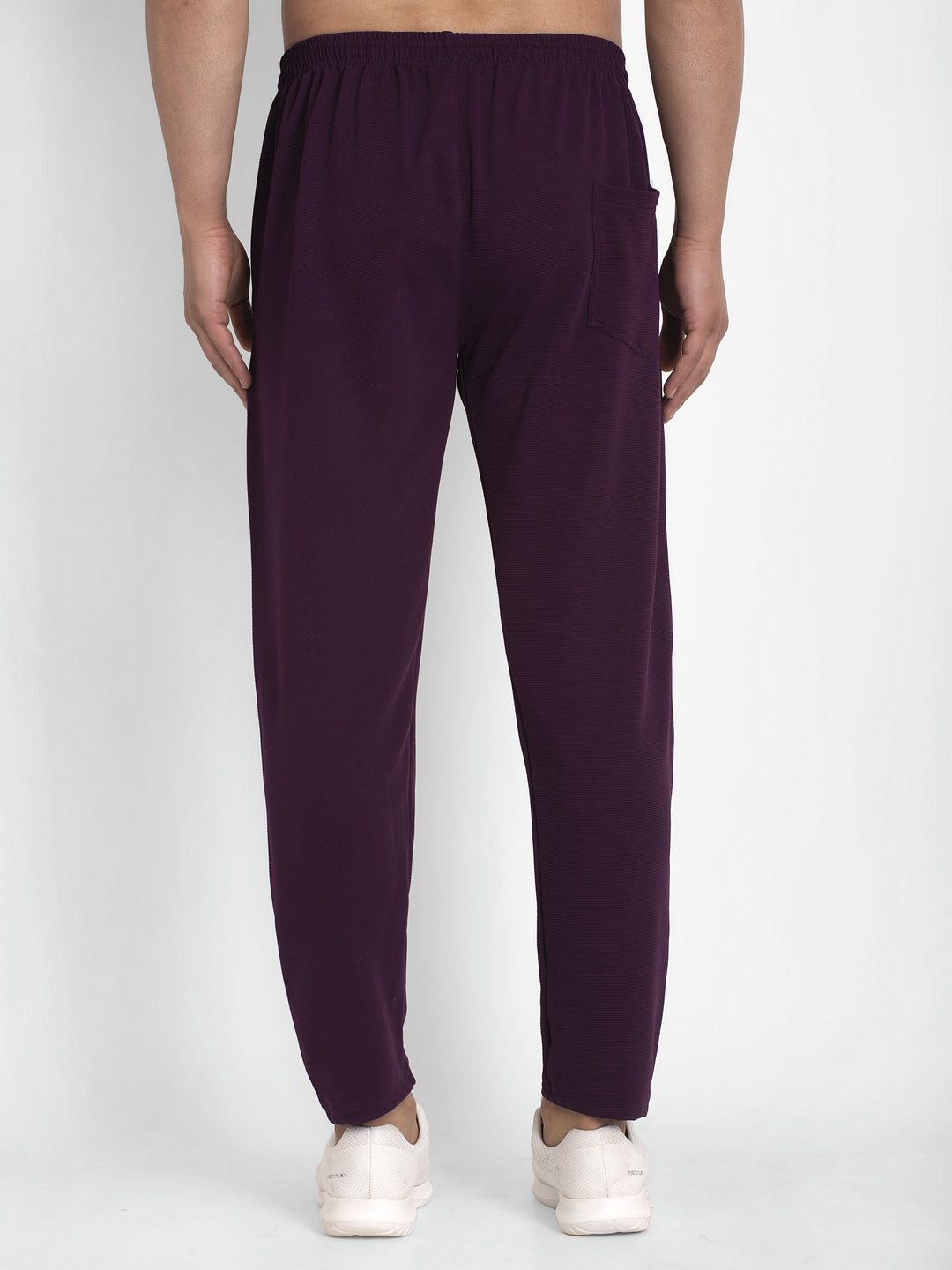 Jainish Men's Purple Solid Track Pants ( JOG 014Purple ) - Swadesiicart
