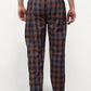 Jainish Men's Orange Cotton Checked Track Pants ( JOG 018Orange-Blue ) - Swadesiicart