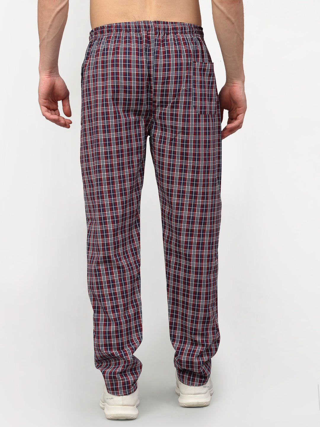 Jainish Men's Multicolor Cotton Checked Track Pants ( JOG 019Multi ) - Swadesiicart