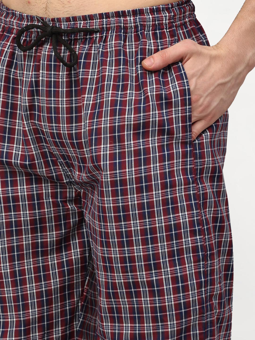 Jainish Men's Multicolor Cotton Checked Track Pants ( JOG 019Multi ) - Swadesiicart