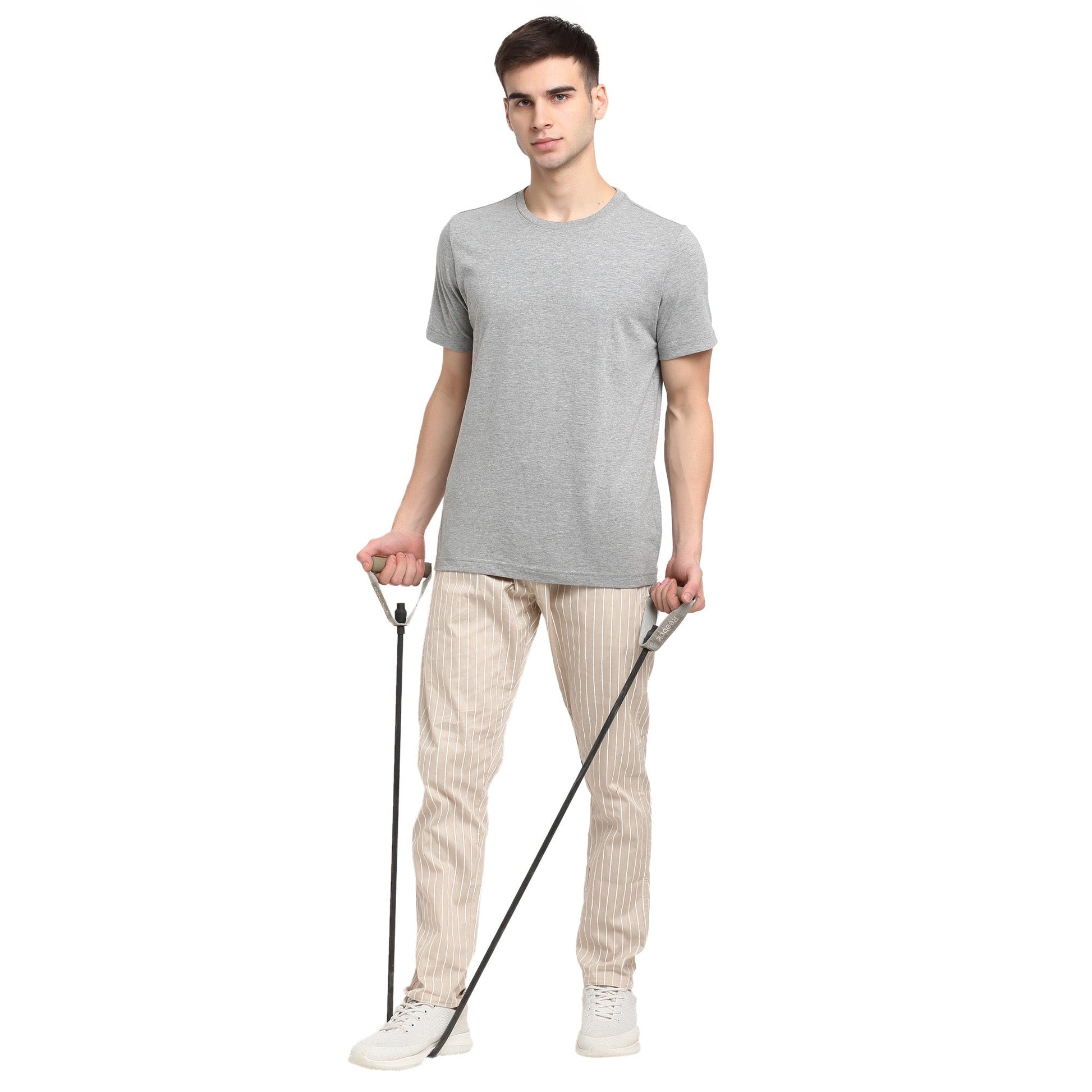 Jainish Men's Beige Cotton Striped Track Pants ( JOG 020Cream ) - Swadesiicart