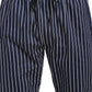 Jainish Men's Navy Blue Cotton Striped Track Pants ( JOG 020Navy ) - Swadesiicart