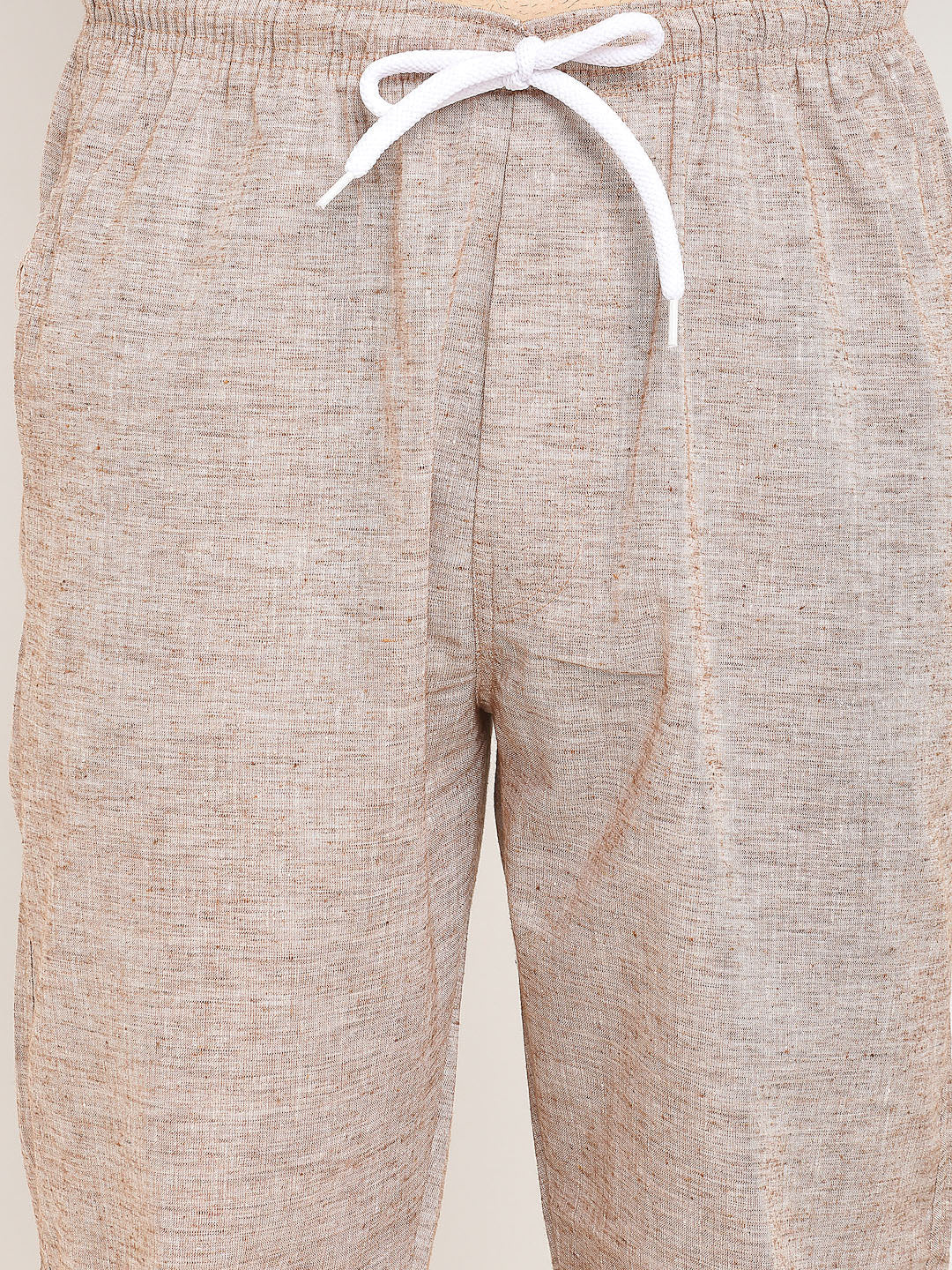 Jainish Men's Brown Linen Cotton Track Pants ( JOG 021Brown ) - Swadesiicart