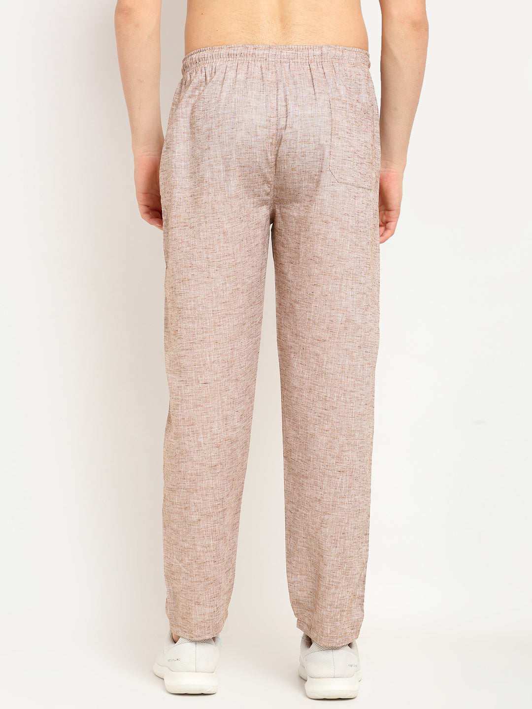 Jainish Men's Brown Linen Cotton Track Pants ( JOG 021Brown ) - Swadesiicart