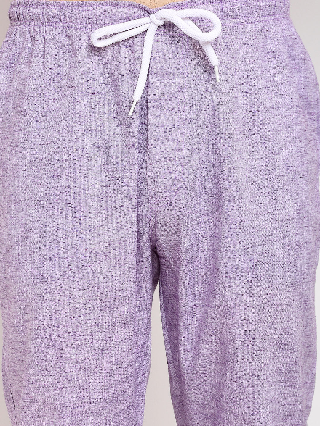 Jainish Men's Purple Linen Cotton Track Pants ( JOG 021Purple ) - Swadesiicart