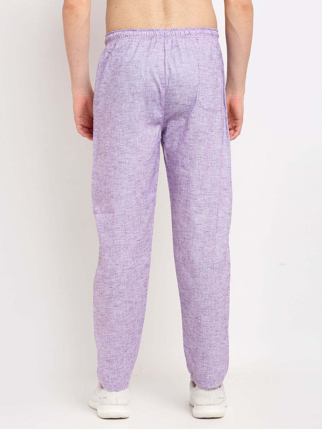 Jainish Men's Purple Linen Cotton Track Pants ( JOG 021Purple ) - Swadesiicart