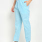 Jainish Men's Blue Linen Cotton Track Pants ( JOG 021Sky ) - Swadesiicart