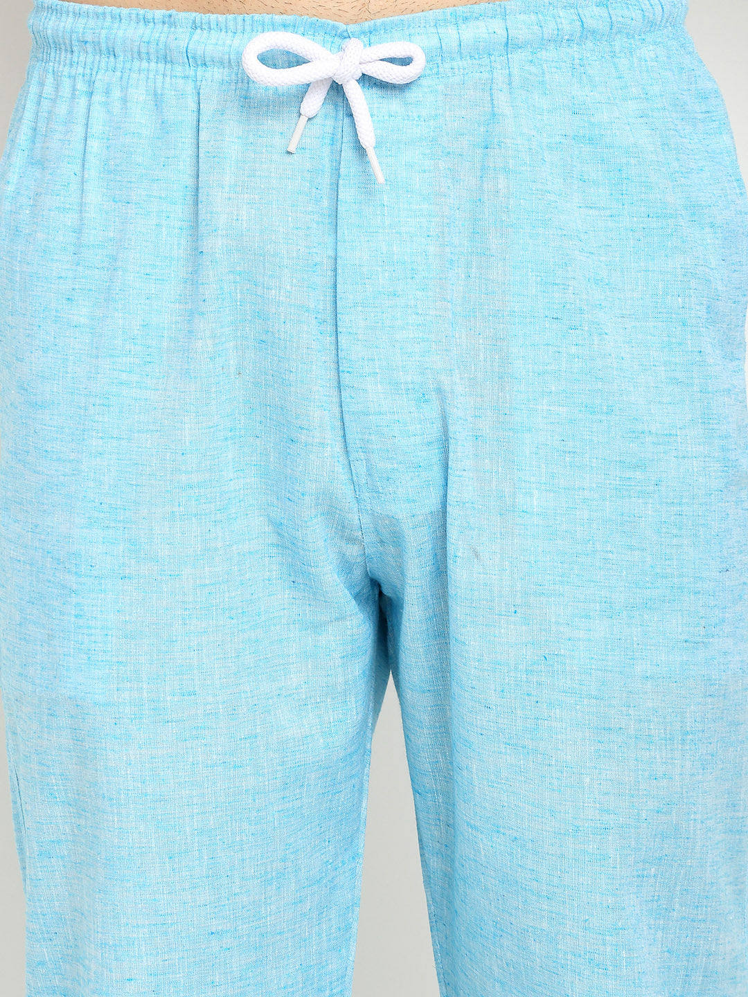 Jainish Men's Blue Linen Cotton Track Pants ( JOG 021Sky ) - Swadesiicart