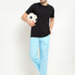 Jainish Men's Blue Linen Cotton Track Pants ( JOG 021Sky ) - Swadesiicart
