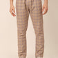 Jainish Men's Checked Cotton Track Pants - Brown - Swadesiicart