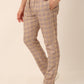 Jainish Men's Checked Cotton Track Pants - Brown - Swadesiicart