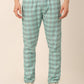 Jainish Men's Checked Cotton Track Pants - Green - Swadesiicart