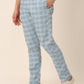 Jainish Men's Checked Cotton Track Pants - Sky Blue - Swadesiicart