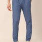 Jainish Men's Checked Cotton Track Pants - Blue - Swadesiicart