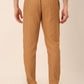 Jainish Men's Checked Cotton Track Pants - Mustard - Swadesiicart