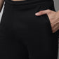 Jainish Men's Black Solid Streachable Lycra Trackpants - Swadesiicart