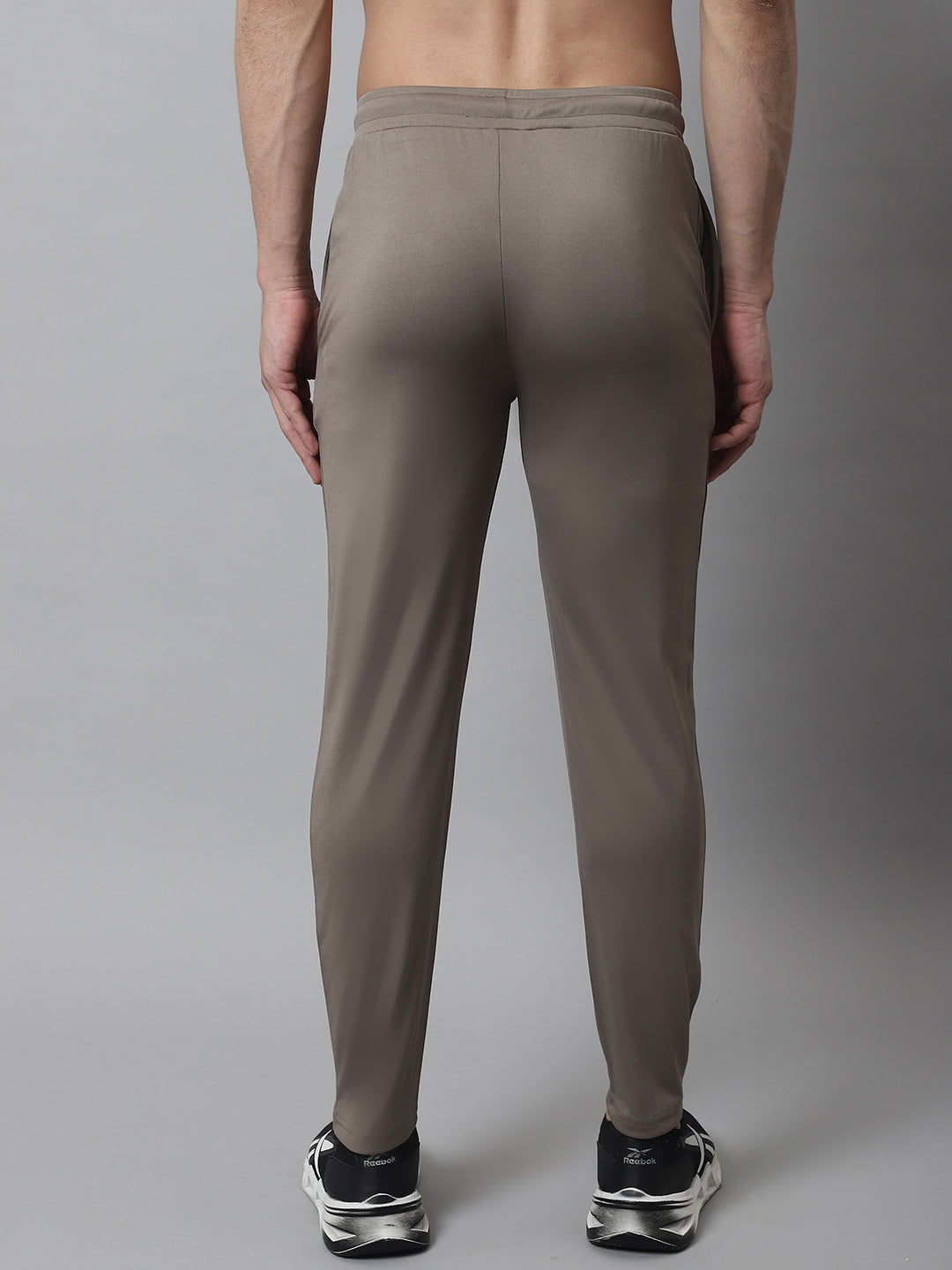 Jainish Men's Brown Solid Streachable Lycra Trackpants - Swadesiicart