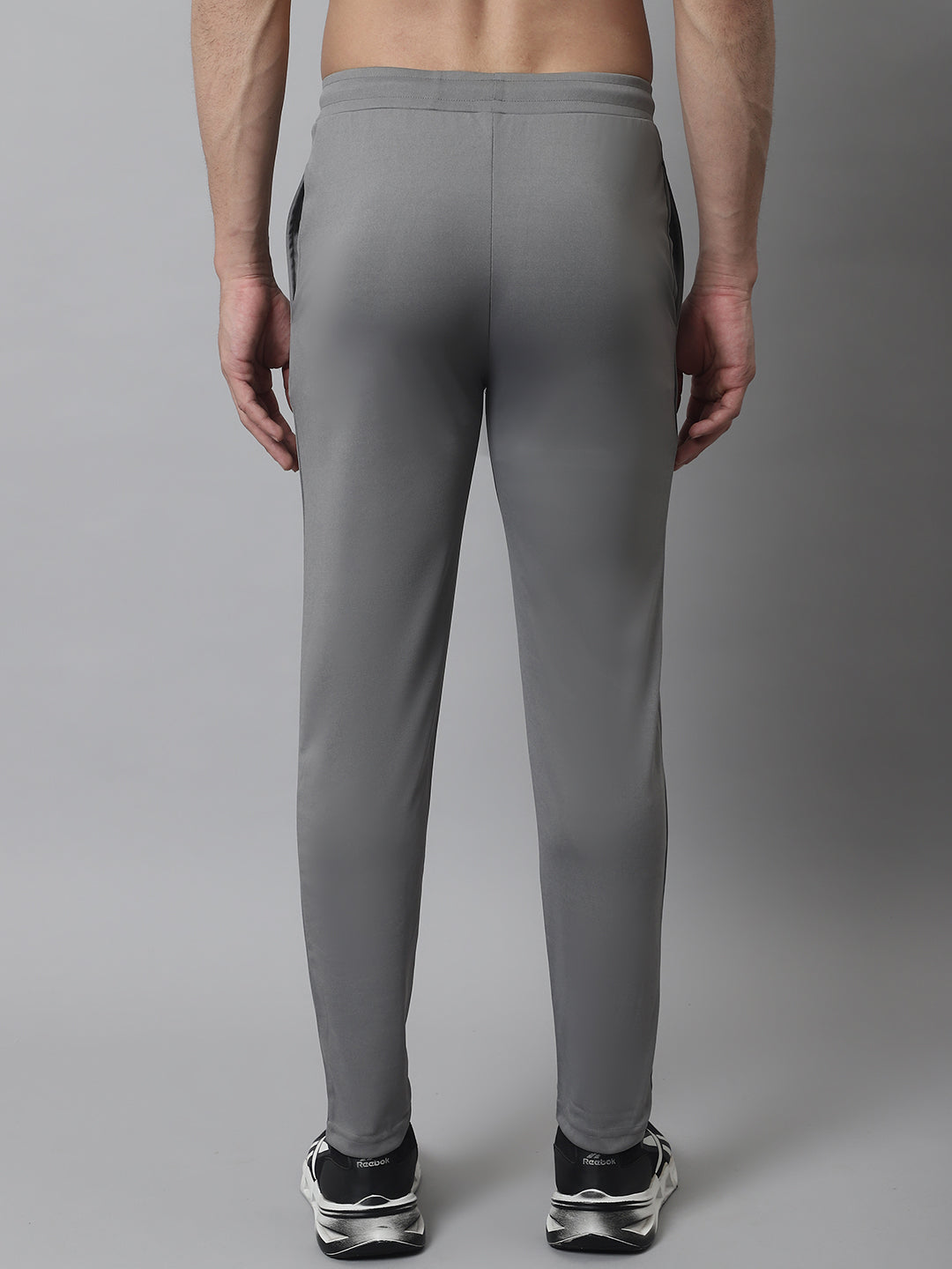Jainish Men's Grey Solid Streachable Lycra Trackpants - Swadesiicart