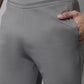 Jainish Men's Grey Solid Streachable Lycra Trackpants - Swadesiicart