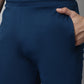 Jainish Men's Blue Solid Streachable Lycra Trackpants - Swadesiicart