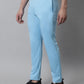 Jainish Men's Sky Blue Solid Streachable Lycra Trackpants - Swadesiicart