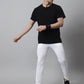 Jainish Men's White Solid Streachable Lycra Trackpants - Swadesiicart