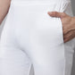 Jainish Men's White Solid Streachable Lycra Trackpants - Swadesiicart