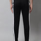 Jainish Men's Black and White Striped Streachable Lycra Trackpants - Swadesiicart