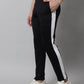 Jainish Men's Black and White Striped Streachable Lycra Trackpants - Swadesiicart