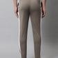 Jainish Men's Brown and White Striped Streachable Lycra Trackpants - Swadesiicart