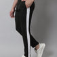 Jainish Men's Olive Green and White Striped Streachable Lycra Trackpants - Swadesiicart
