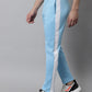 Jainish Men's Sky Blue and White Striped Streachable Lycra Trackpants - Swadesiicart