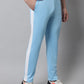 Jainish Men's Sky Blue and White Striped Streachable Lycra Trackpants - Swadesiicart