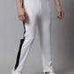 Jainish Men's White and Black Striped Streachable Lycra Trackpants - Swadesiicart