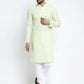 Jompers Men's Dark-Green Embroidered Kurta Payjama Sets | Swadesiicart