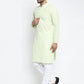 Jompers Men's Dark-Green Embroidered Kurta Payjama Sets | Swadesiicart