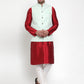Jompers Men's Solid Dupion Kurta Pajama with Embroidered Nehru Jacket (Light-Green) | Swadesiicart