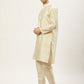 Jompers Men's Embroidered Nehru Jacket & Kurta Pyjama ( Yellow ) | Swadesiicart