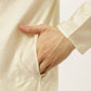 Jompers Men's Embroidered Nehru Jacket & Kurta Pyjama ( Yellow ) | Swadesiicart