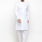 Jompers Men White Solid Kurta with Pyjamas | Swadesiicart