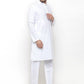 Jompers Men White Solid Kurta with Pyjamas | Swadesiicart