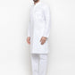 Jompers Men White Solid Kurta with Pyjamas | Swadesiicart