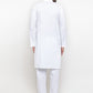 Jompers Men White Solid Kurta with Pyjamas | Swadesiicart
