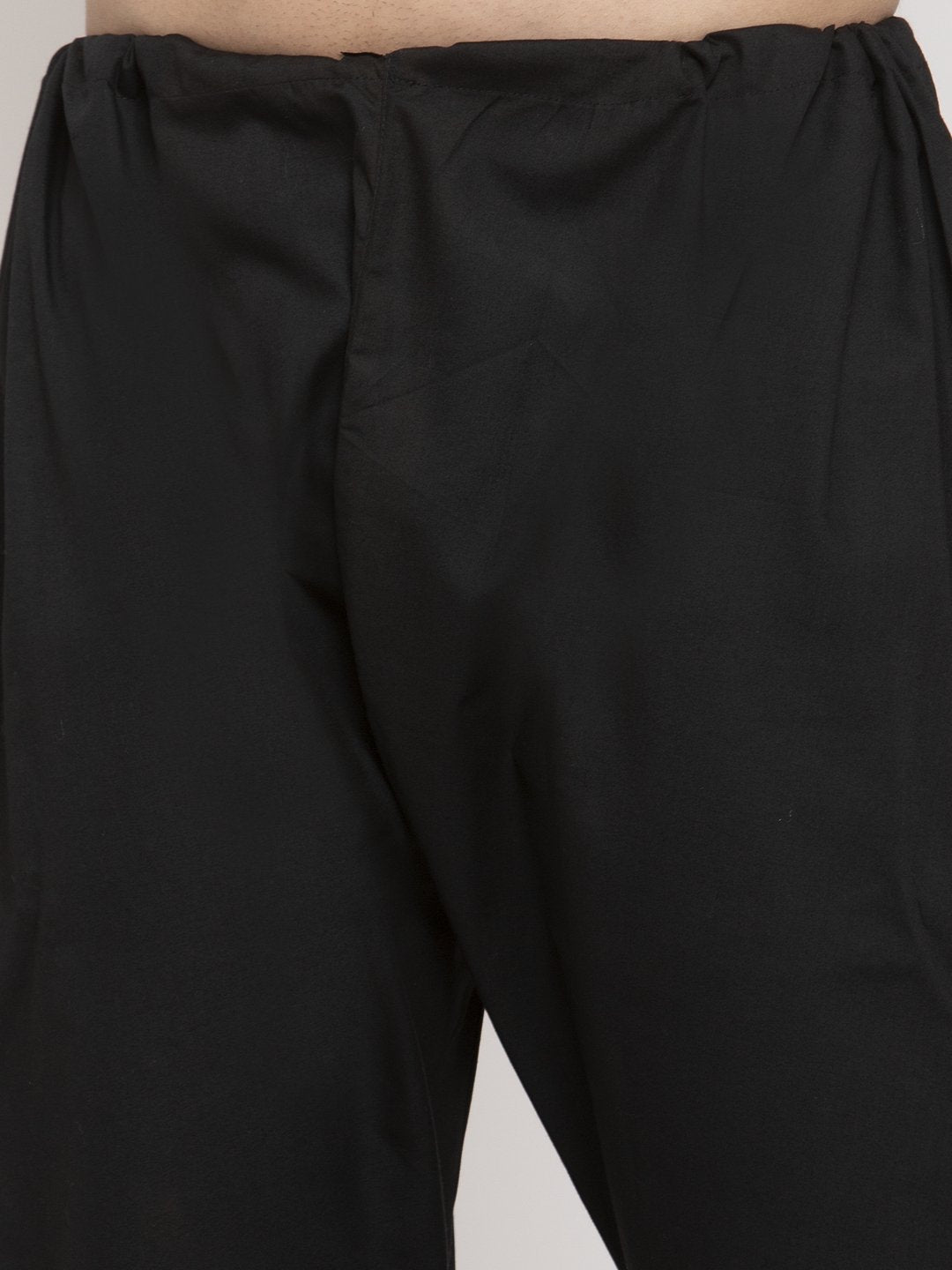 Jompers Men Black Chikan Kurta Only | Swadesiicart
