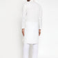 Jompers Men's White Woven Kurta Payjama Sets | Swadesiicart